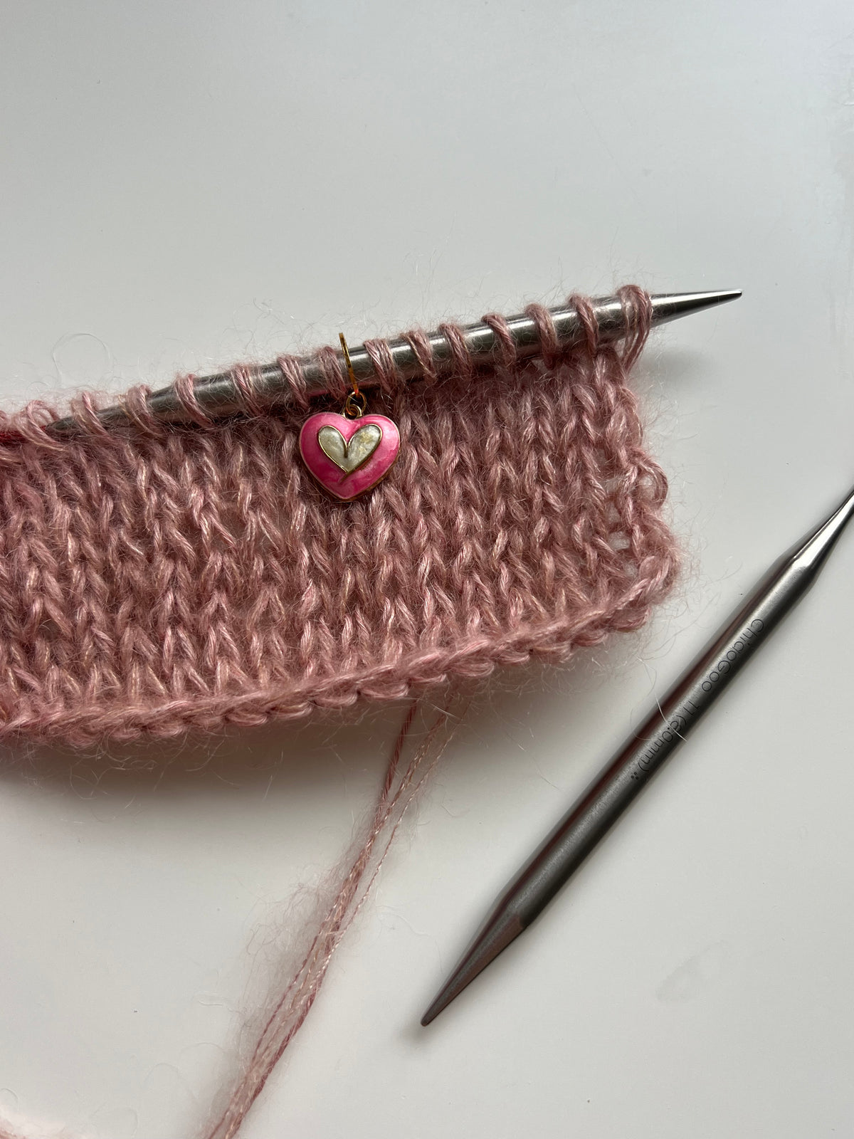 Pink and White Heart