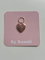Gold Heart Pink Flowers