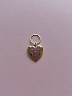 Gold Heart Pink Flowers