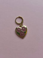 Gold Heart Pink Flowers