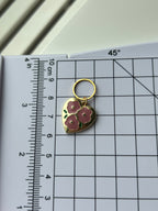 Gold Heart Pink Flowers